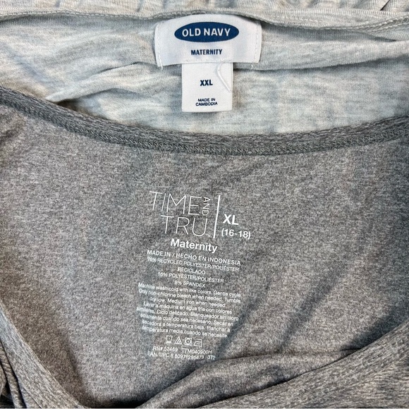Maternity plus size bundle of 3 gray top nursing bra & New tank top 1x XXL 16/18 - Picture 16 of 16